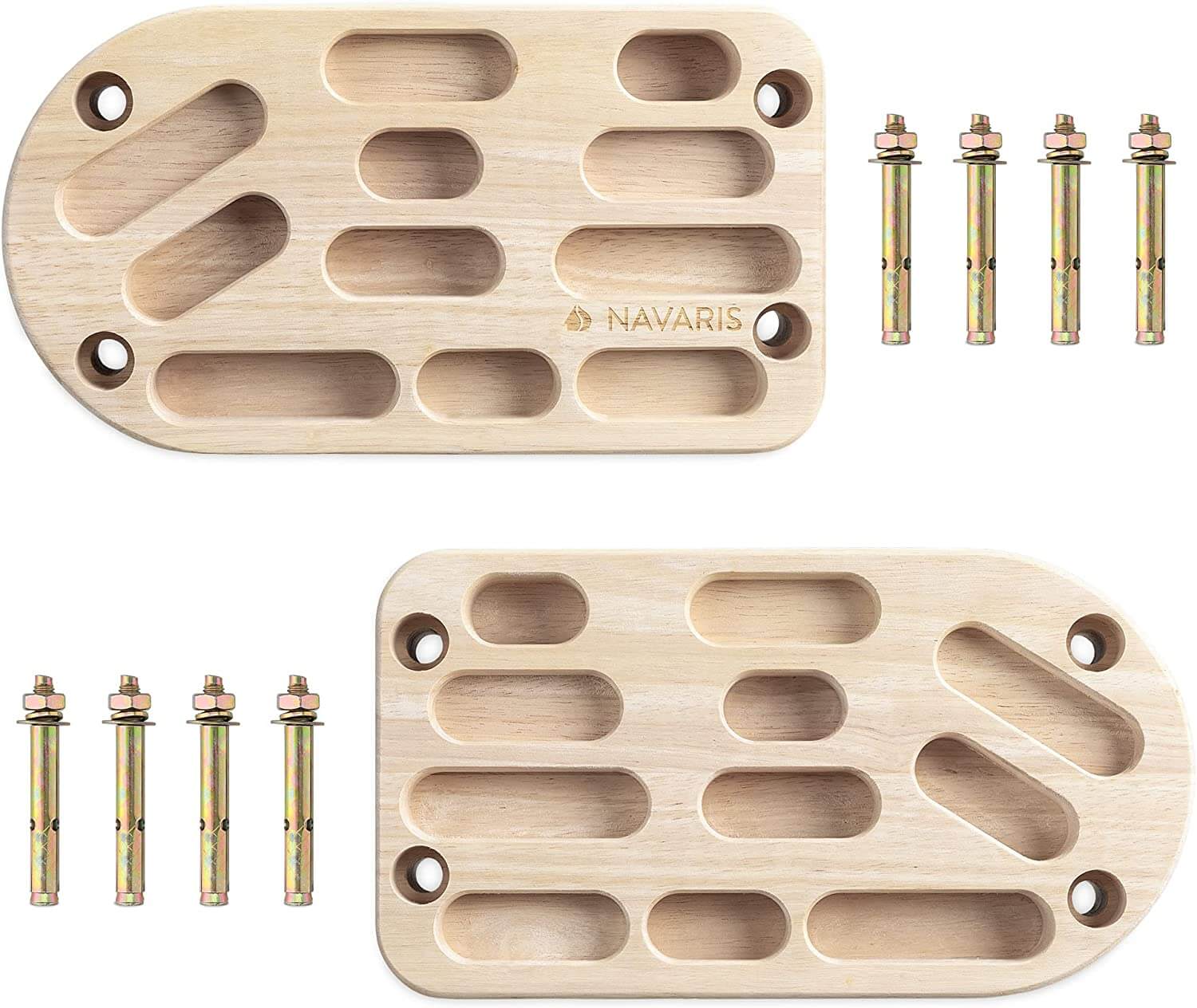 Navaris Ξύλινα Άγκιστρα Αναρρίχησης - Light Brown - 55127.01