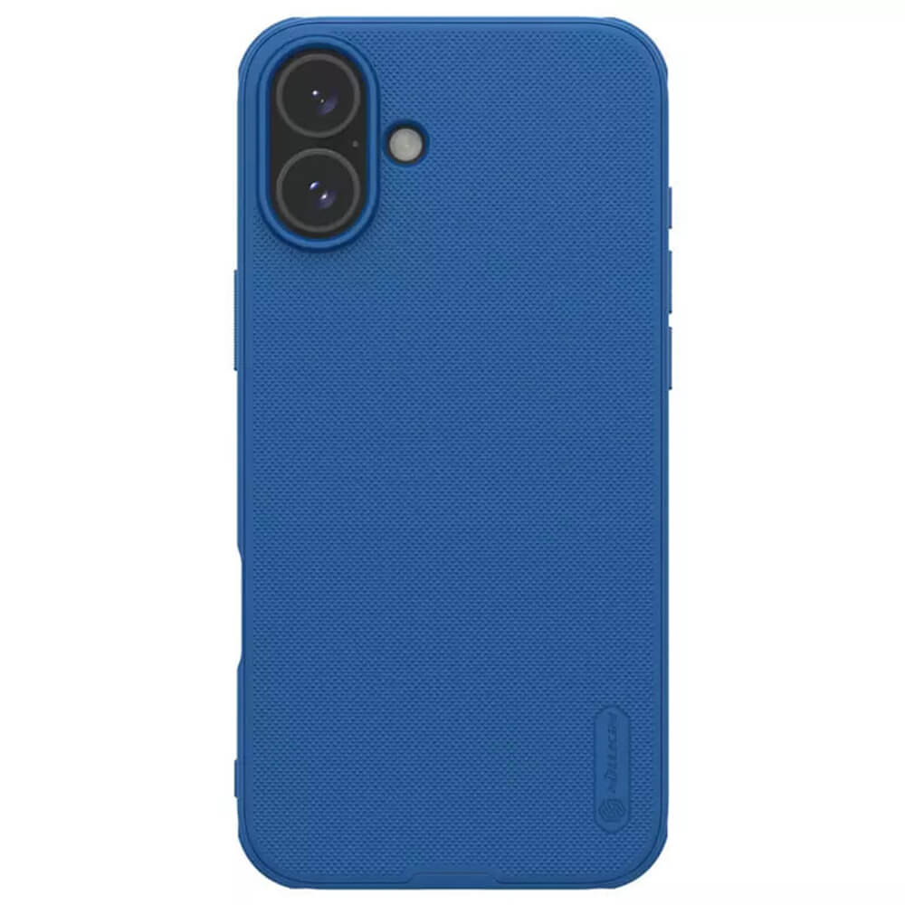 Nillkin iPhone 16 Super Frosted Shield Pro Σκληρή Θήκη με Πλαίσιο Σιλικόνης - Blue