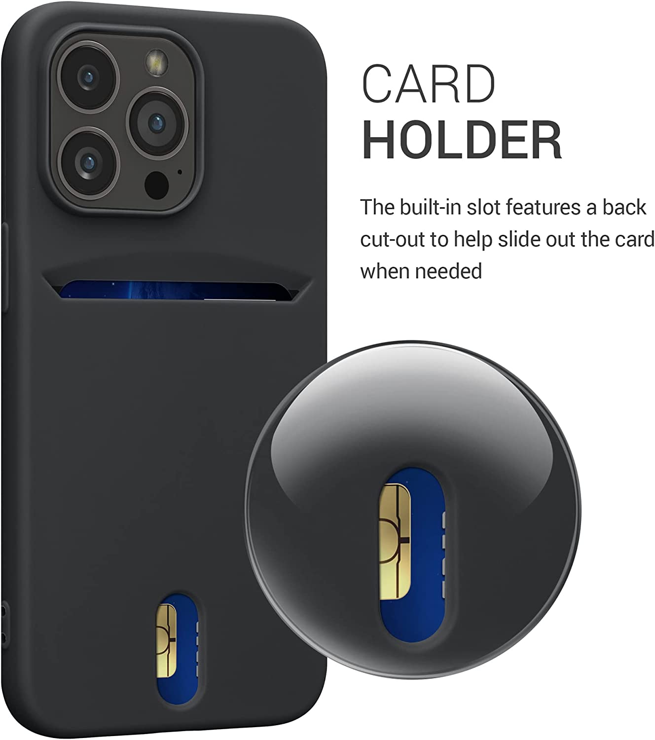 KW iPhone 13 Pro Θήκη Σιλικόνης TPU - Black - 57749.01