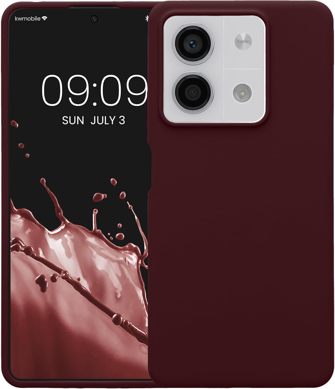KW Xiaomi Redmi Note 13 5G Θήκη Σιλικόνης Rubberized TPU - Bordeaux Purple