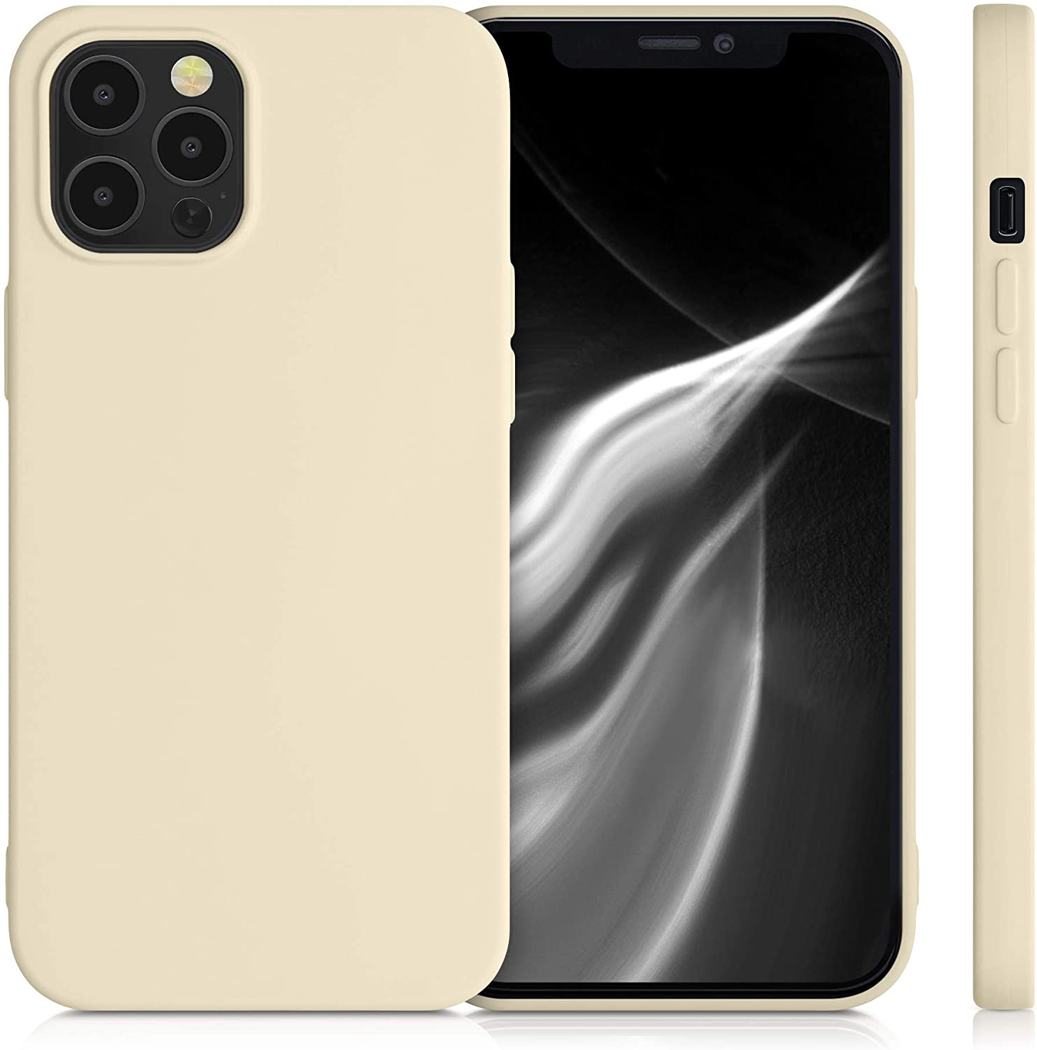 KW iPhone 12 Pro Max Θήκη Σιλικόνης Rubberized TPU - Buttercream - 52714.210