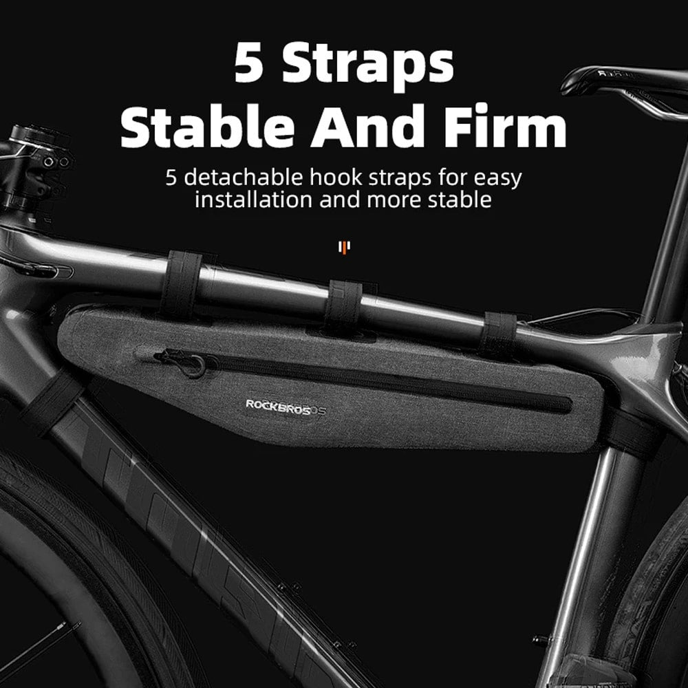 RockBros AS - 052 Αδιάβροχη Βαλίτσα Ποδηλάτου για τον Σκελετό - Grey