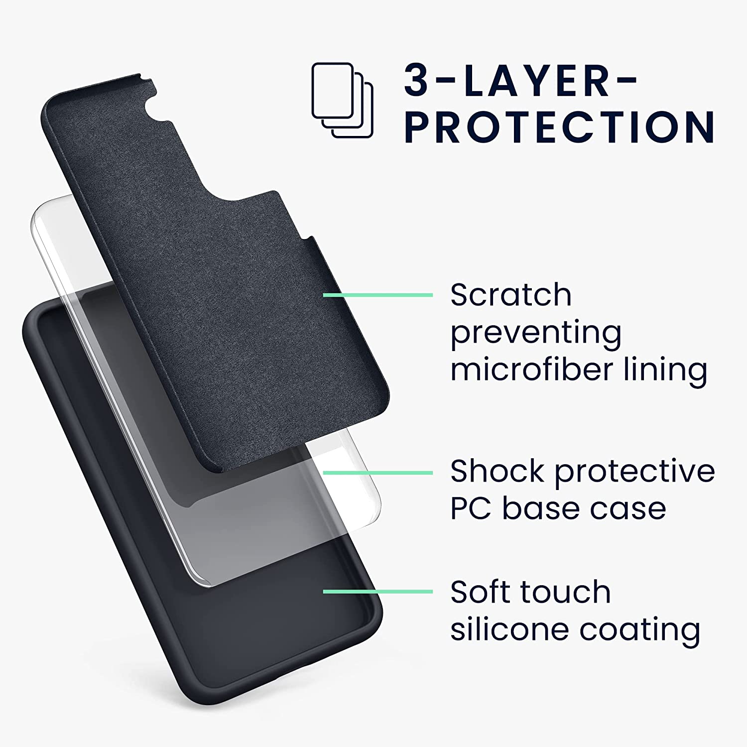 KW Samsung Galaxy S22 Θήκη Σιλικόνης Rubberized TPU - Blueberry Blue - 56756.186