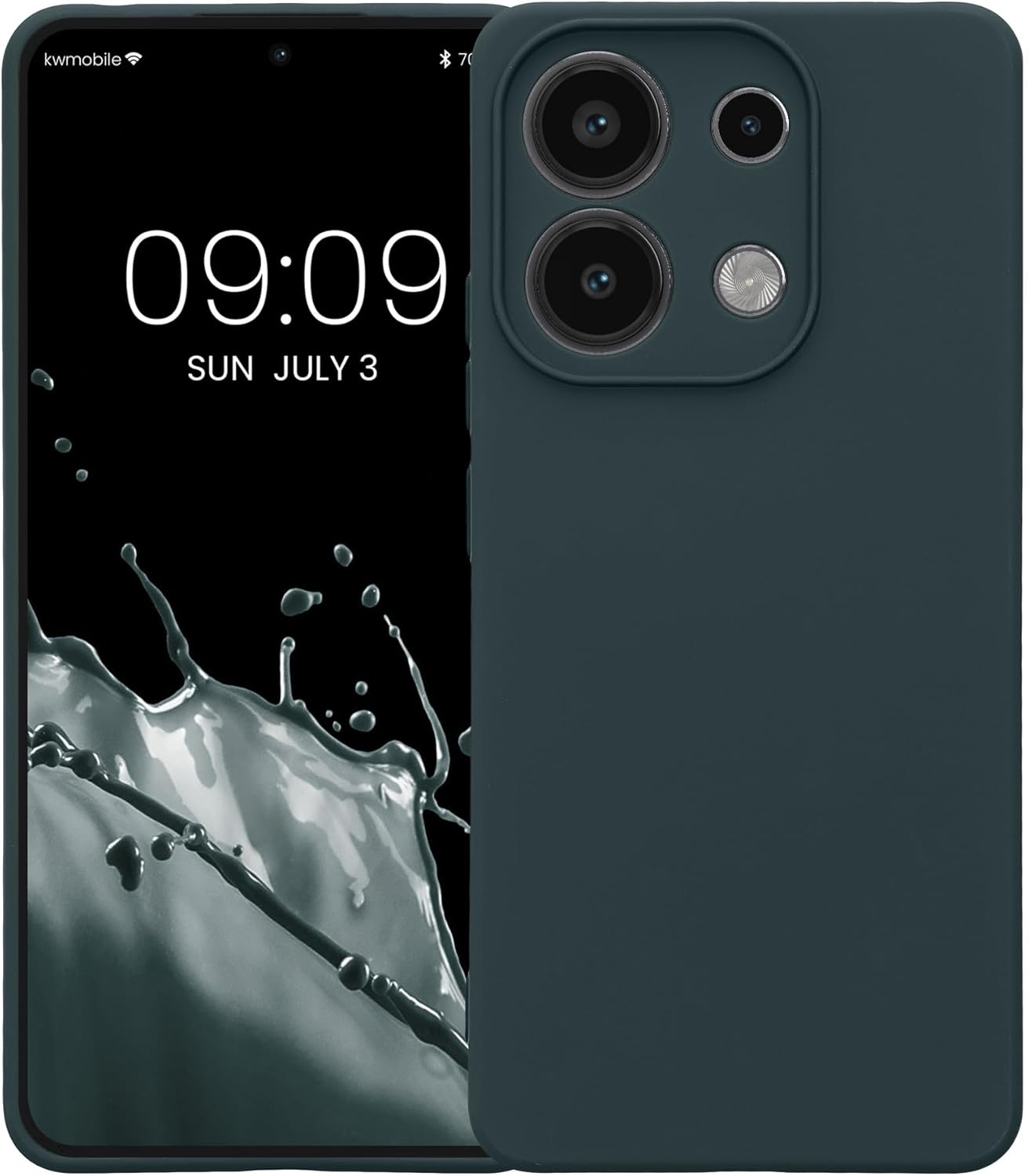 KW Xiaomi Redmi Note 13 4G λεπτή Θήκη Σιλικόνης Rubberized TPU - Dark Slate