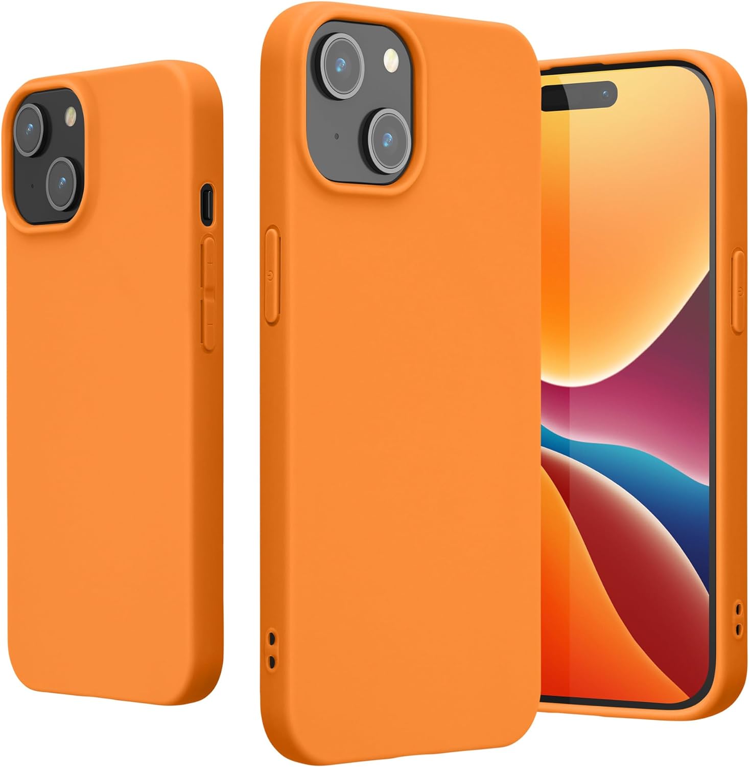 KW iPhone 15 Λεπτή Θήκη Σιλικόνης TPU - Fruity Orange - 61957.150