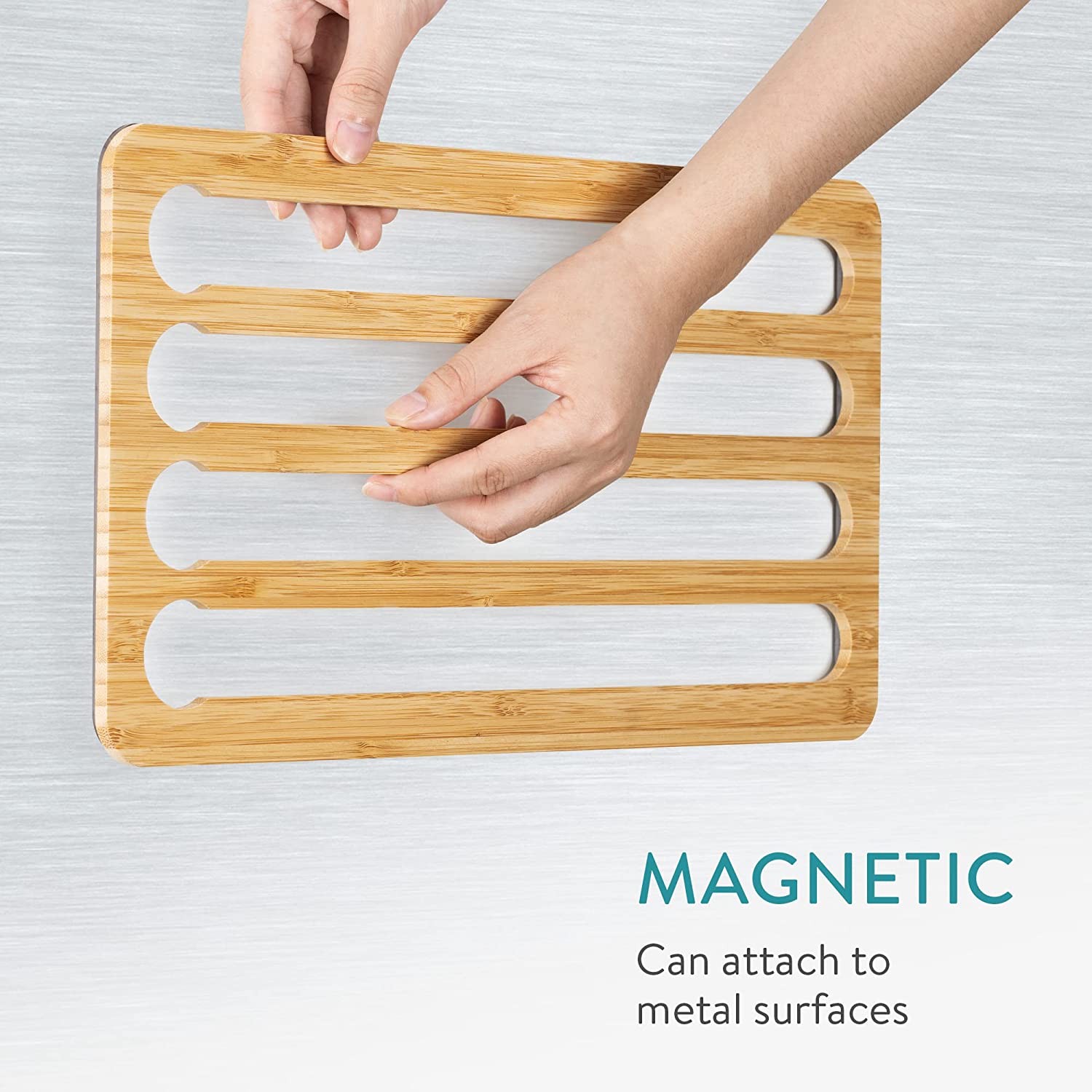 Navaris Μαγνητική Βάση για 40 Κάψουλες Nespresso από Μπαμπού - Brown - 57540.01