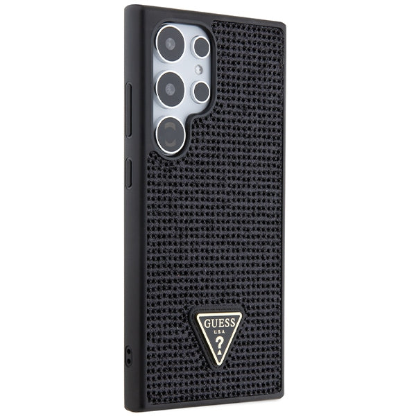 Guess Samsung Galaxy S24 Ultra - Rhinestone Triangle - Σκληρή Θήκη με Πλαίσιο Σιλικόνης - Black - GUHCS24LHDGPPK
