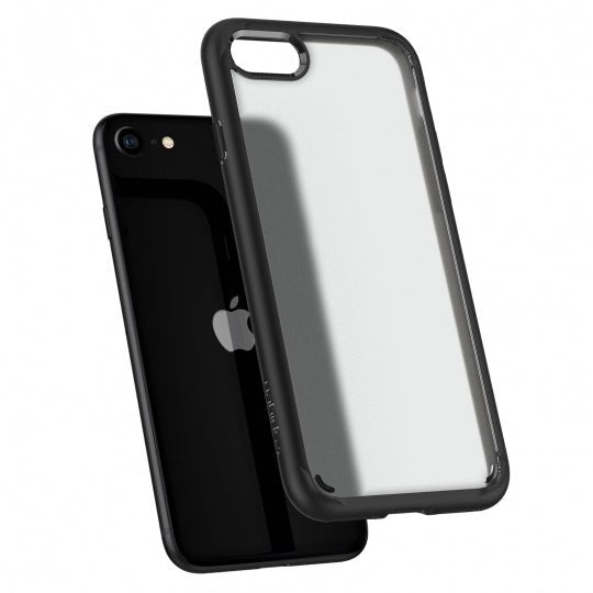 Spigen iPhone SE 2022 / SE 2020 / 7 / 8 - Ultra Hybrid Σκληρή Θήκη με Πλαίσιο Σιλικόνης - Frost Black