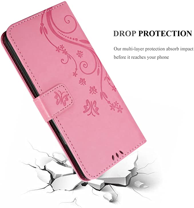 Cadorabo iPhone 13 Pro Θήκη Πορτοφόλι Stand από Δερματίνη - Floral - Pink