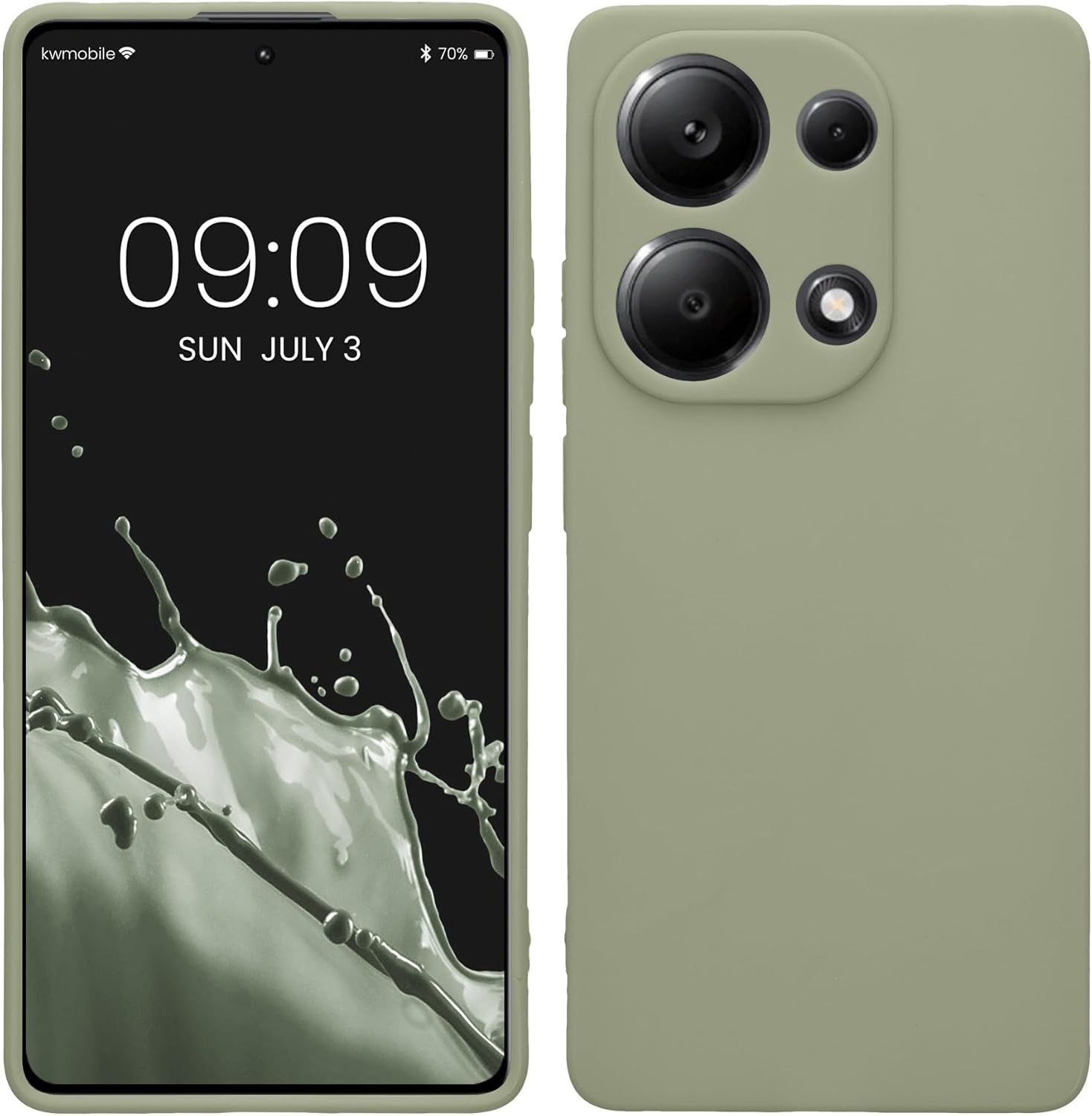 KW Xiaomi Redmi Note 13 Pro 4G Θήκη Σιλικόνης TPU - Grey Green