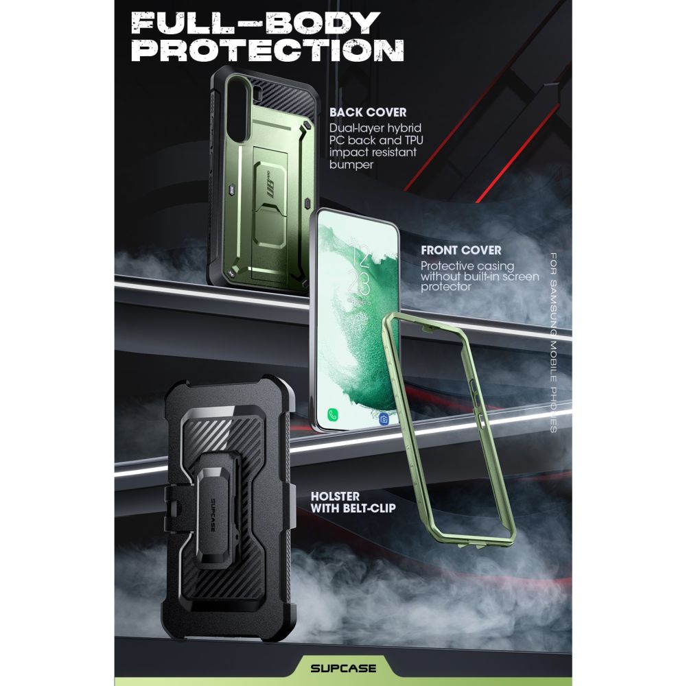 Supcase Samsung Galaxy S23+ Unicorn Beetle Pro Σκληρή Θήκη με Stand - Green