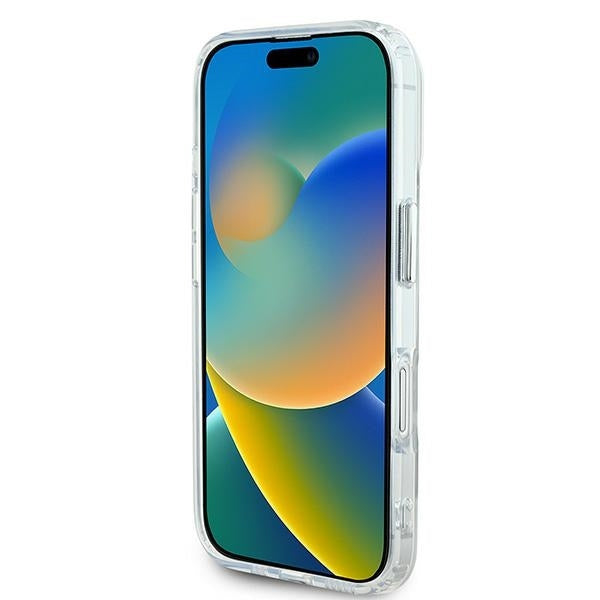 Karl Lagerfeld iPhone 16 - IML Metal Karl and Choupette Head - Σκληρή Θήκη με Πλαίσιο Σιλικόνης και MagSafe - White - KLHMP16SHLSKCH