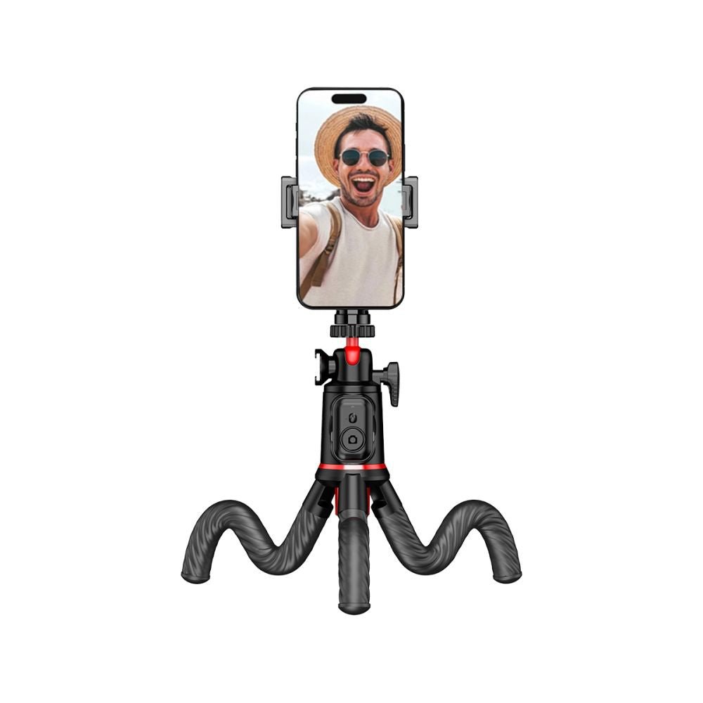 Tech - Protect L07S Ασύρματο Selfie Stick με Τρίποδο με Εύκαμπτα Πόδια και Τηλεχειριστήριο Bluetooth - Black