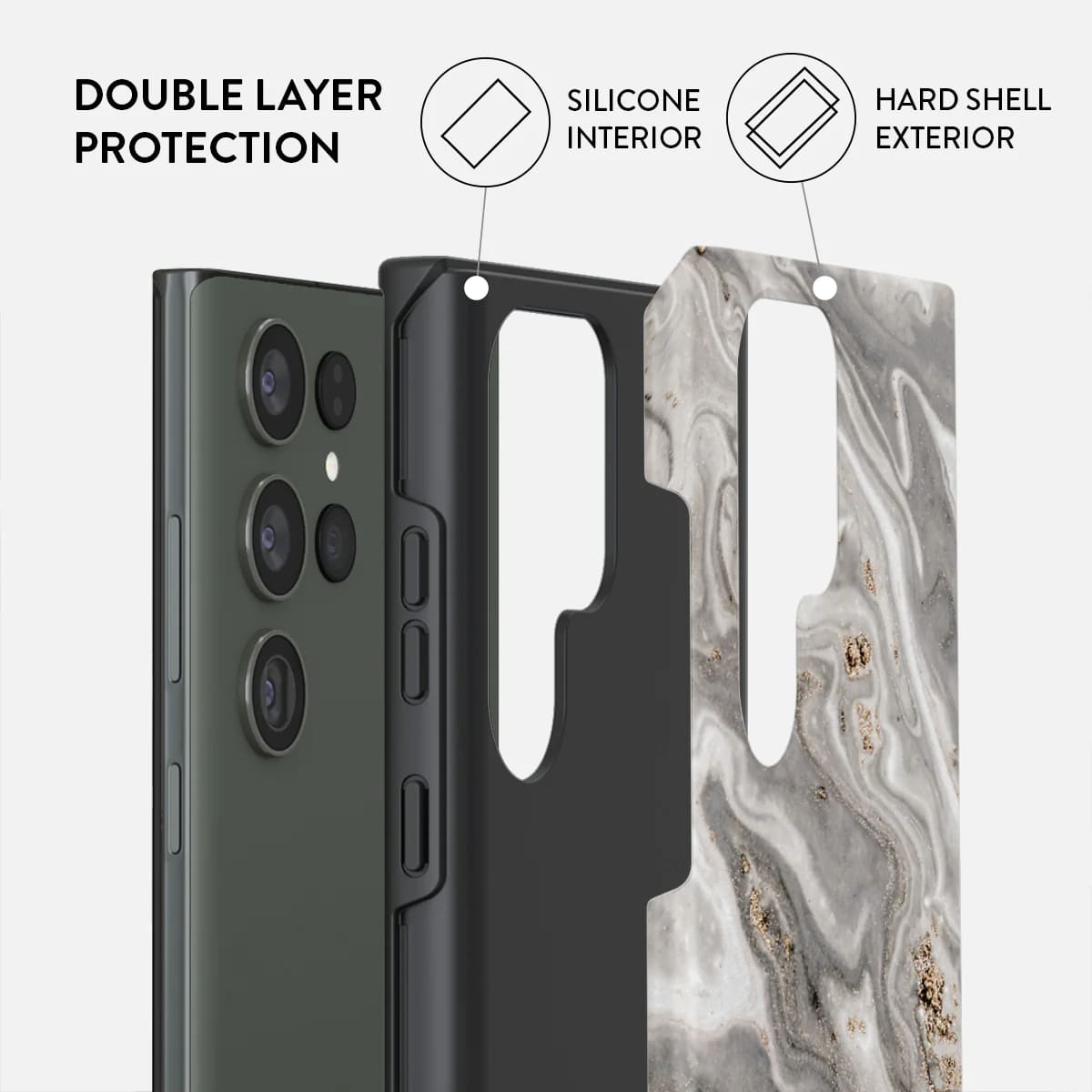 Burga Samsung Galaxy S23 Ultra Fashion Tough Σκληρή Θήκη - Snowstorm