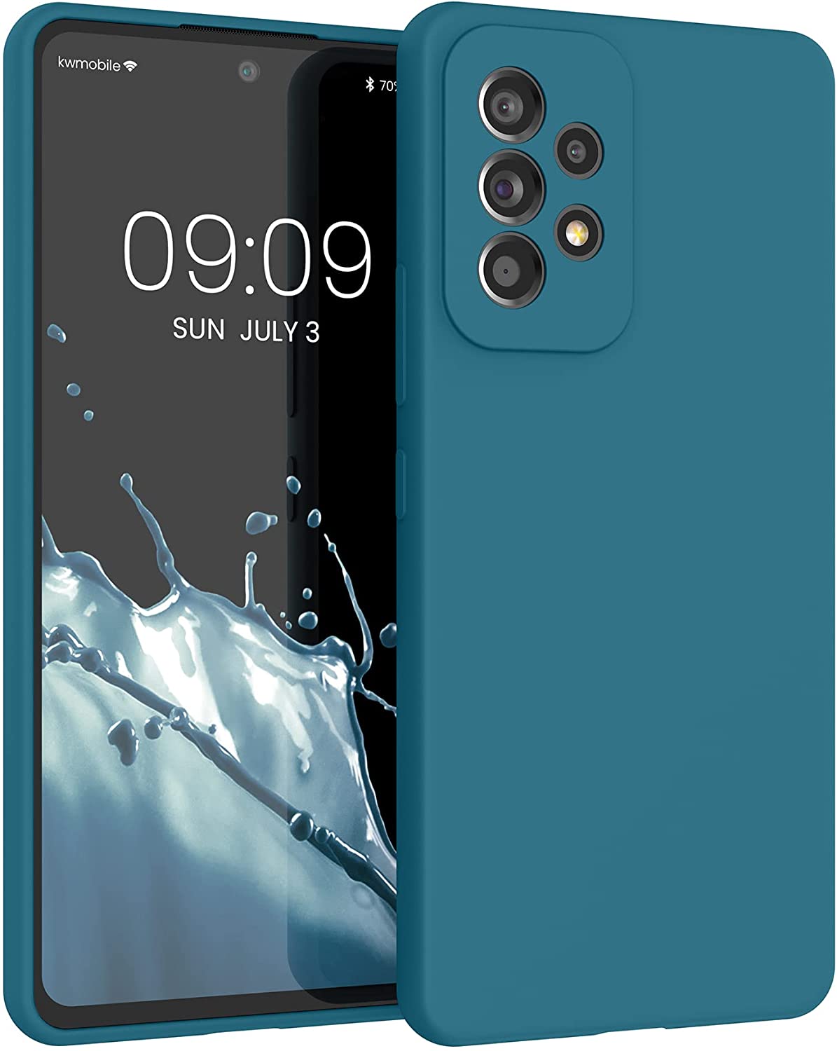 KW Samsung Galaxy A53 5G Θήκη Σιλικόνης Rubber TPU - Teal Matte - 57835.57