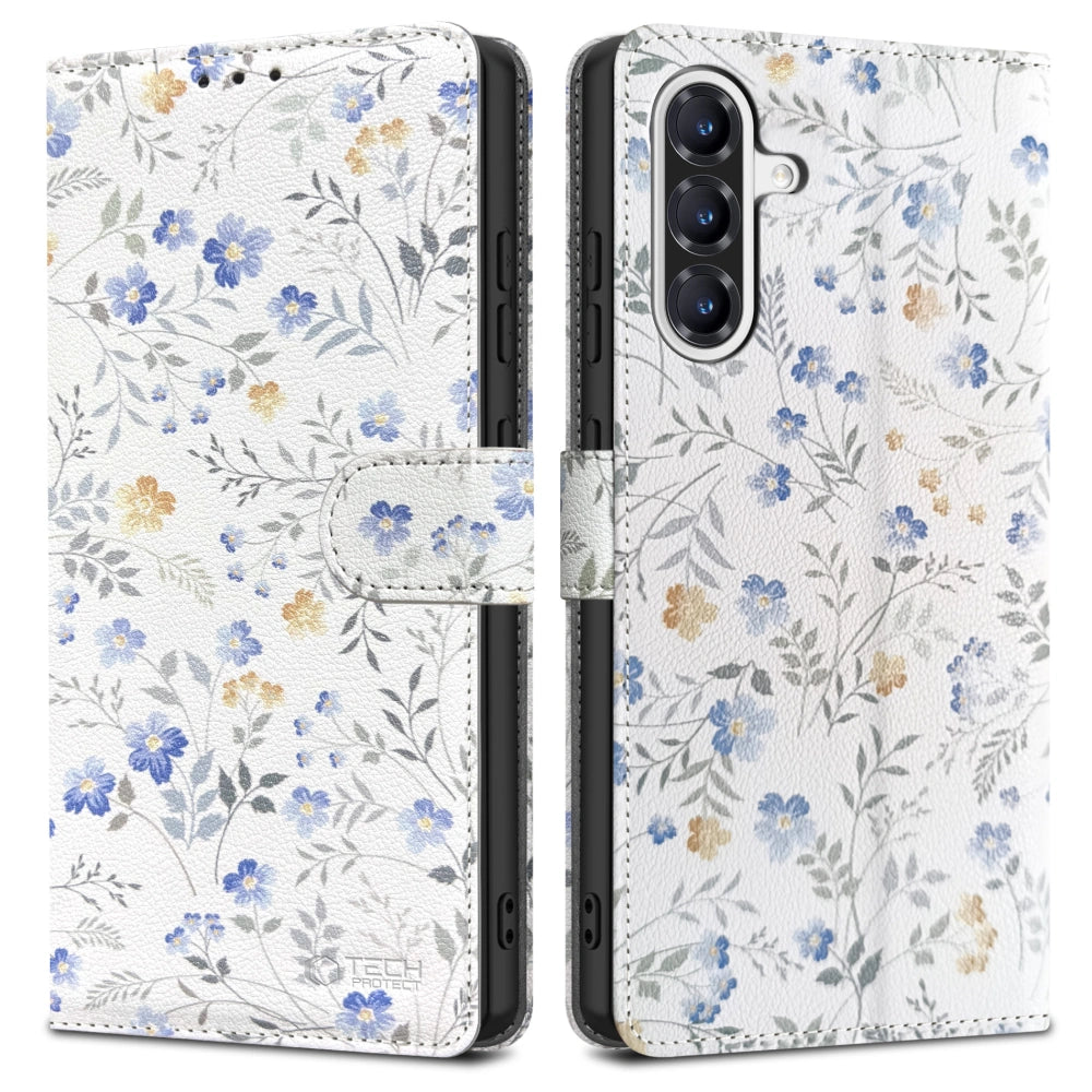 Tech-Protect Samsung Galaxy A36 5G Θήκη Πορτοφόλι Stand από Δερματίνη - Spring Flowers
