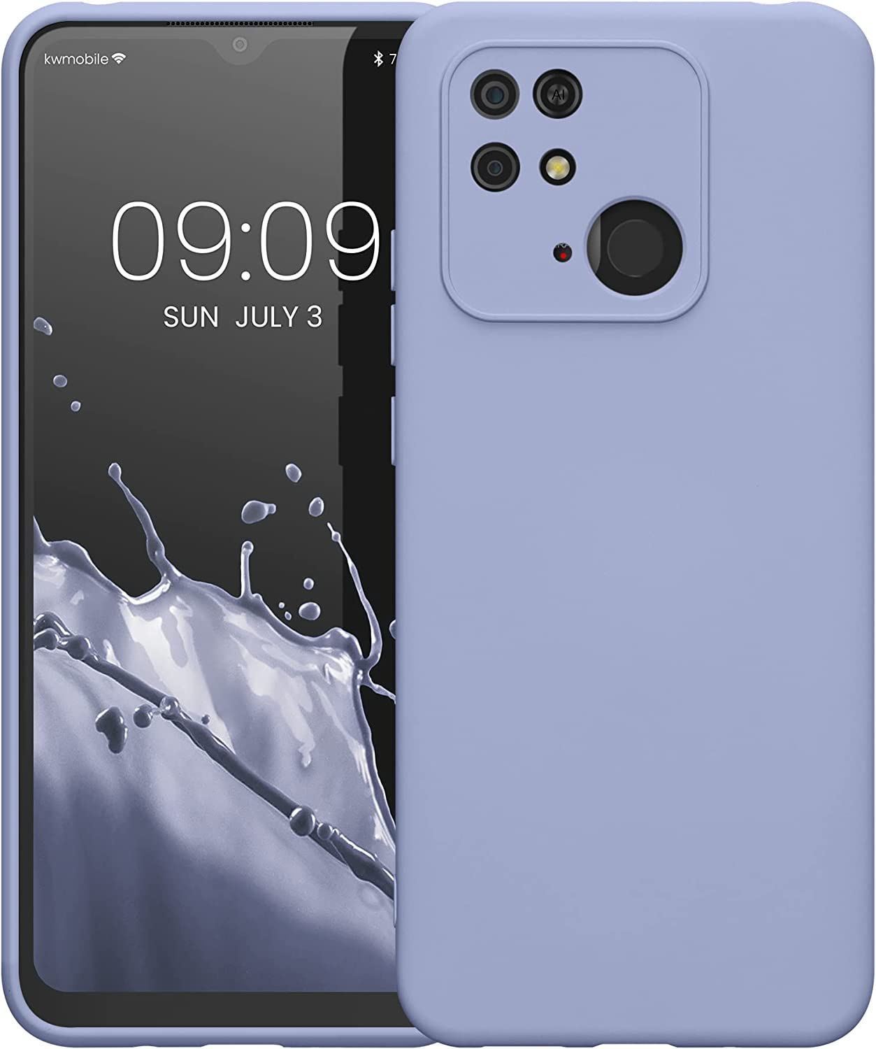 KW Xiaomi Redmi 10C Θήκη Σιλικόνης Rubberized TPU - Pastel Lavender - 59229.139
