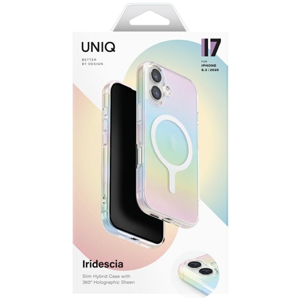 Uniq iPhone 17 - Iridescia Magclick - Σκληρή Θήκη με Πλαίσιο Σιλικόνης και MagSafe - Holo Quartz