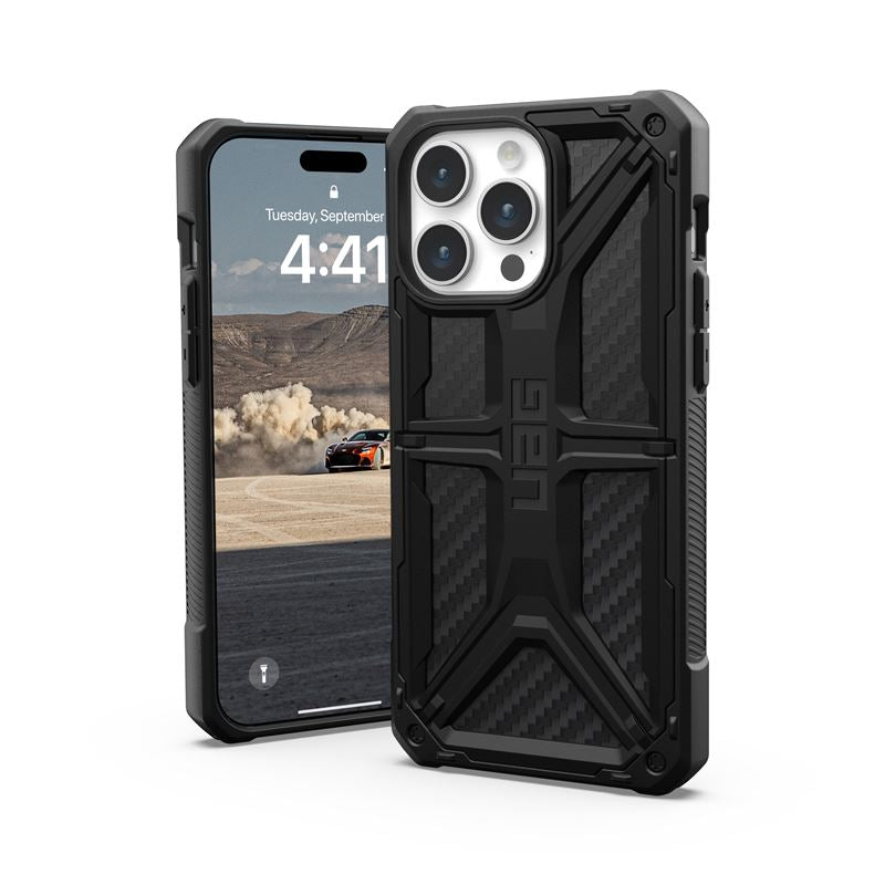 UAG iPhone 15 Pro Max Monarch Series Σκληρή Θήκη - Carbon Fiber