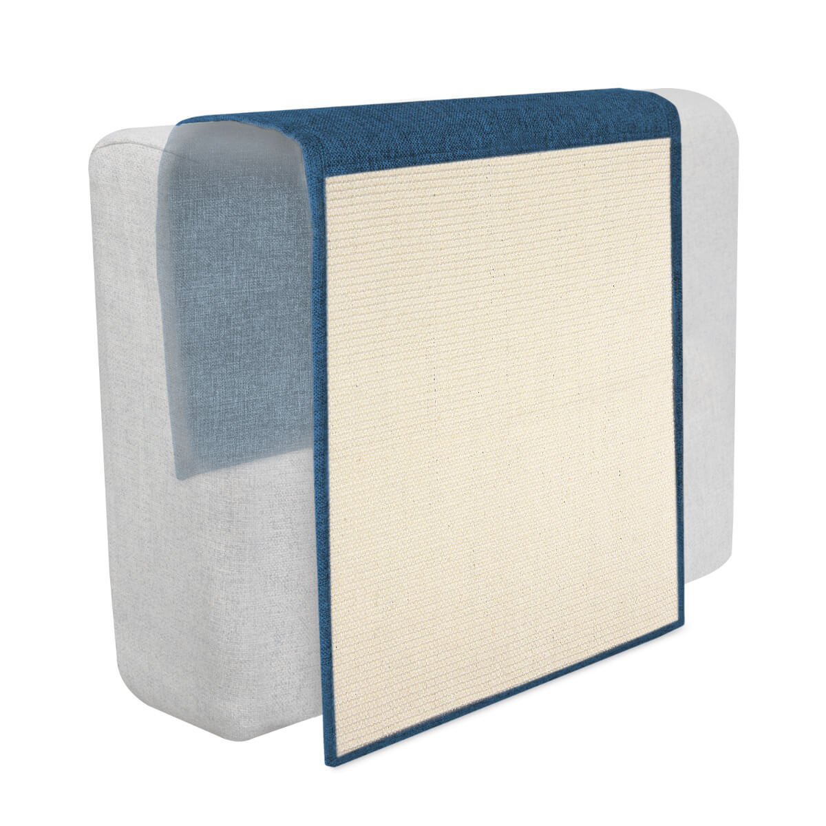 Navaris Cat Scratch Mat Sofa Shield - Προστατευτικό Καναπέ από Γρατζουνιές Γάτας - 130 x 45 cm - Blue - White - 45105.04.17