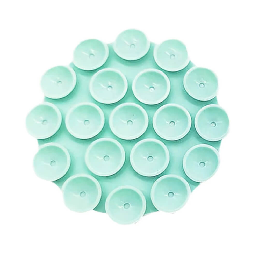 Techsuit Phone Holder Αξεσουάρ Στερέωσης Κινητού με Ενσωματωμένες Βεντούζες - Round Shape - Cyan