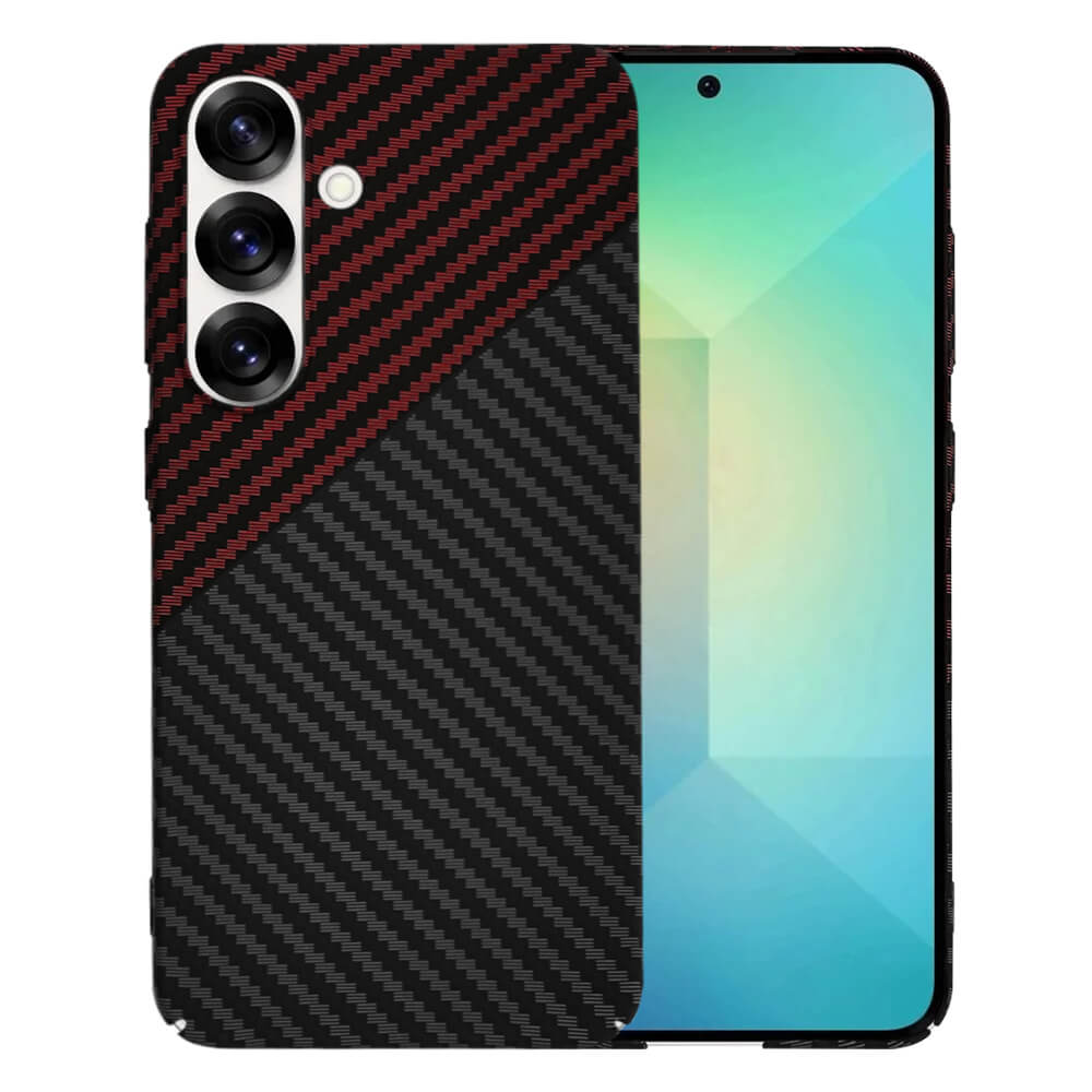Techsuit Samsung Galaxy S25 Σκληρή Θήκη Carbonite FiberShell - Red Vortex