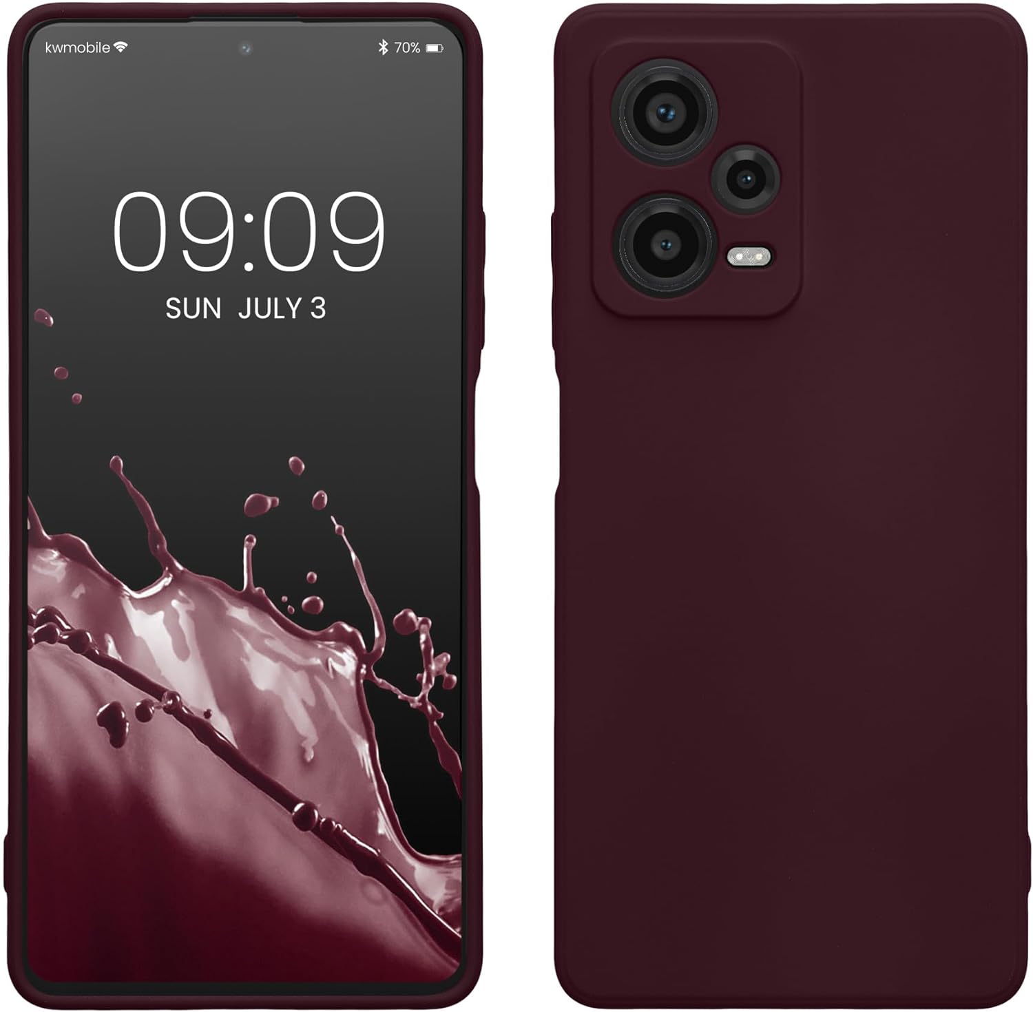 KW Xiaomi Redmi Note 12 Pro+ Θήκη Σιλικόνης Rubberized TPU - Bordeaux Purple