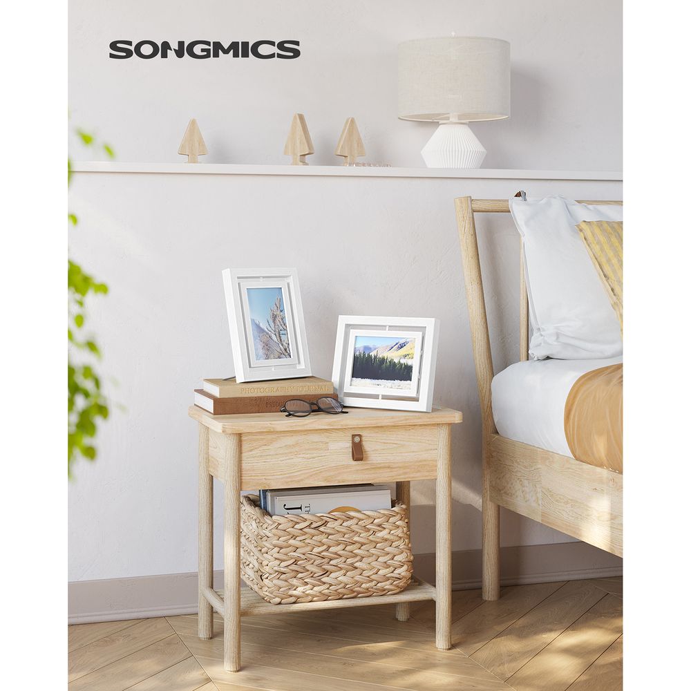 Songmics Σετ 2 Περιστρεφόμενων Κορνιζών για Φωτογραφίες - White - RPF258W01