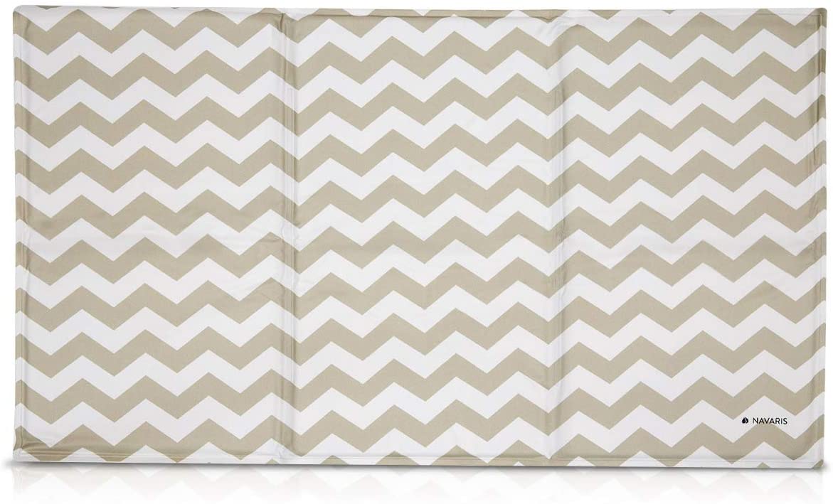 Navaris Pet Cooling Mat - Στρώμα Ψύξης για Κατοικίδια - Design Zig Zag - Grey - 51184.2
