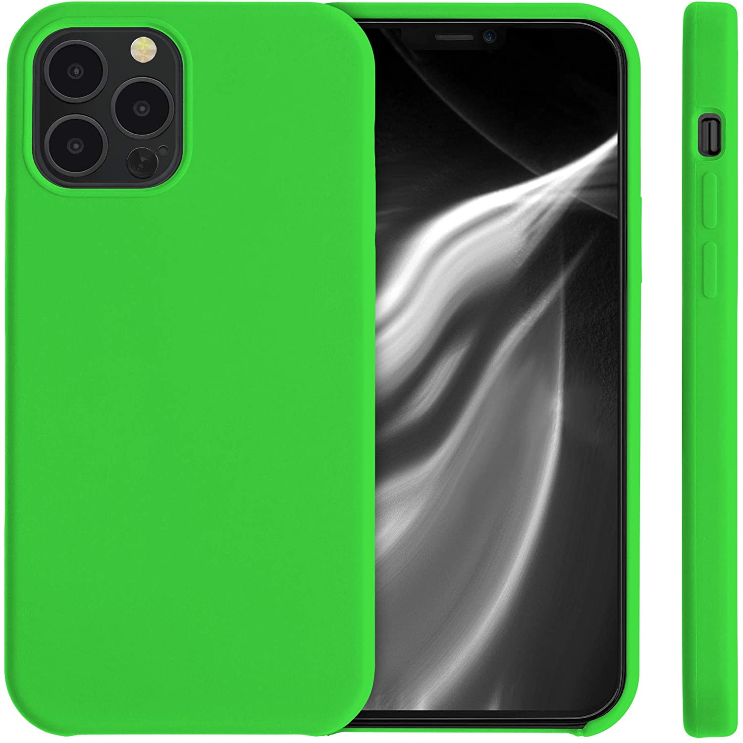 KW iPhone 12 / iPhone 12 Pro Θήκη Σιλικόνης Rubber TPU - Lime Green - 52641.159