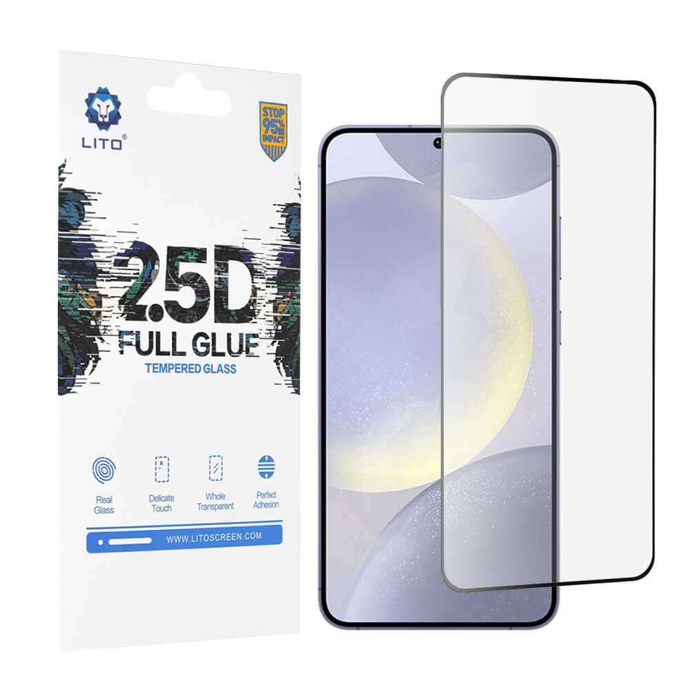 Lito Samsung Galaxy S24 Plus / S25 Plus / S25 Edge 2.5D FullGlue Glass Ultra Thin Full Screen Αντιχαρακτικό Γυαλί Οθόνης - Black