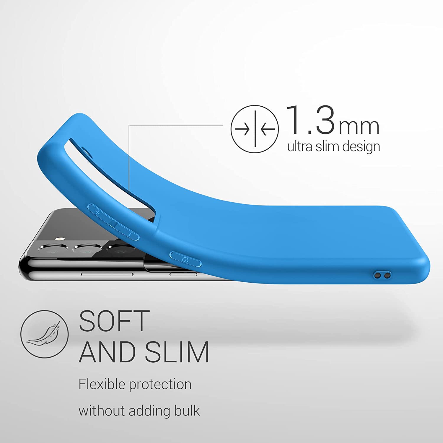 KW Samsung Galaxy S21 Θήκη Σιλικόνης TPU - Blue Temptation - 54055.157