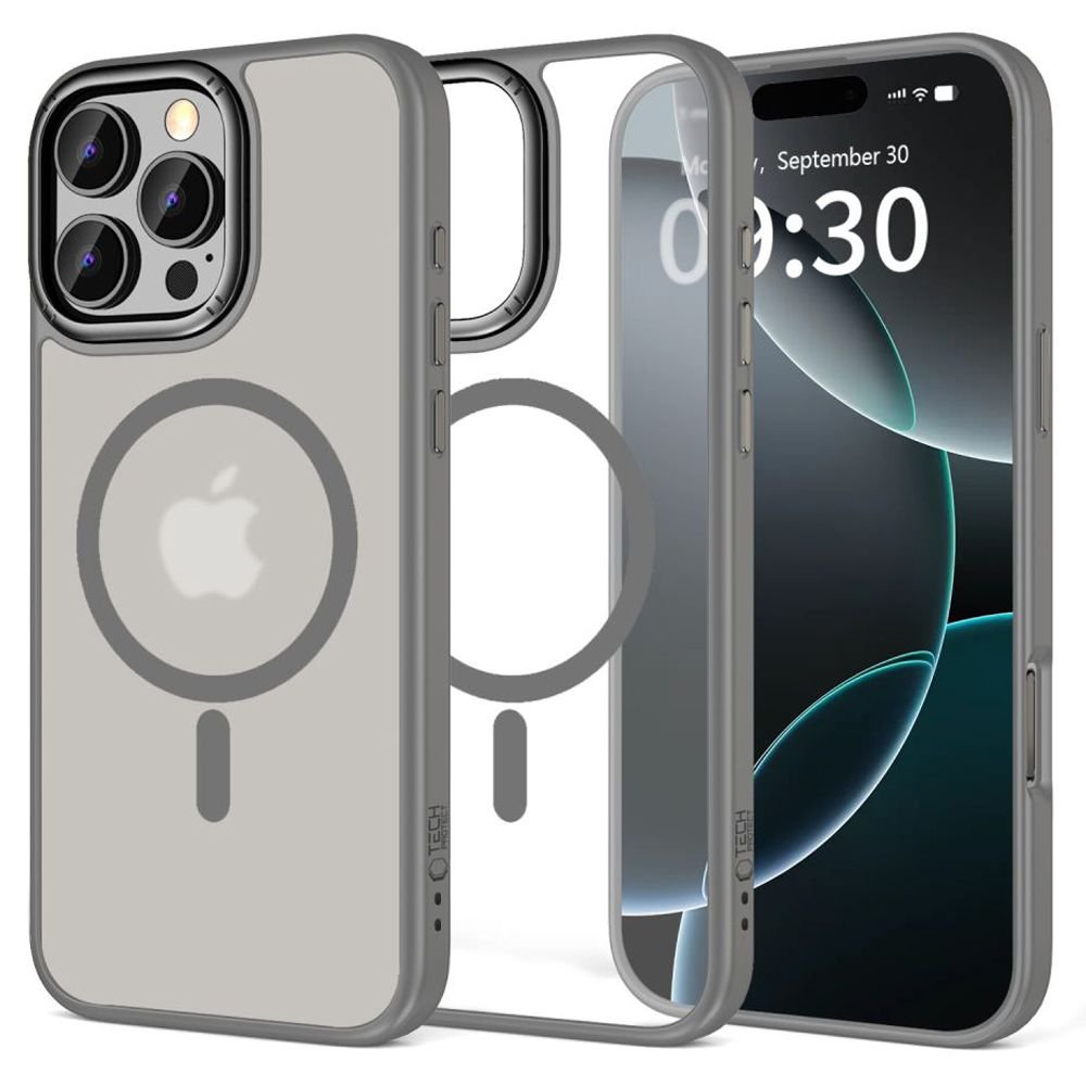 Tech - Protect iPhone 16 Pro Max MagEdge - Σκληρή Θήκη με Πλαίσιο Σιλικόνης και MagSafe - Titanium / Gunmetal