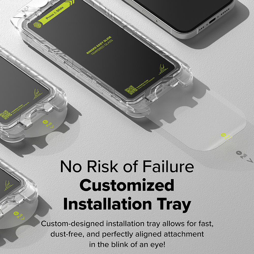 Ringke iPhone 16 Plus / 15 Plus Easy Slide 2.5D 9H Case Friendly Αντιχαρακτικό Γυαλί Οθόνης - 2 Τεμάχια - Clear