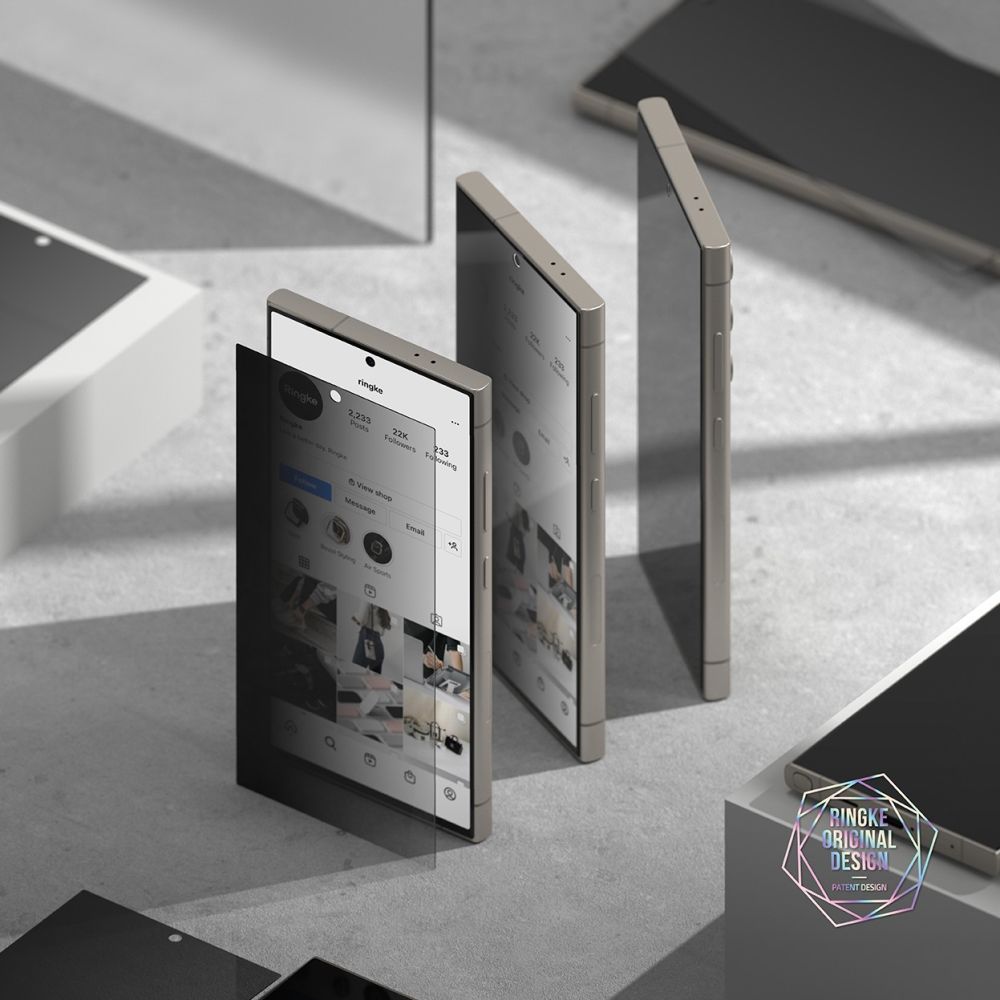 Ringke Samsung Galaxy S24 Ultra Easy Slide 2.5D 9H Privacy Αντιχαρακτικό Γυαλί Οθόνης - 2 Τεμάχια - Privacy