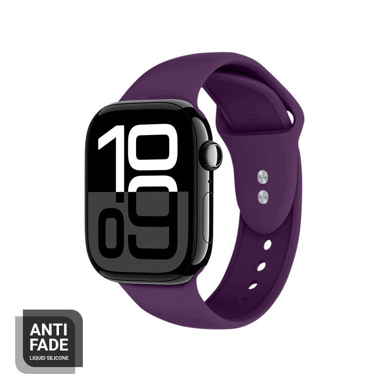 Crong Λουράκι Apple Watch 4/5/6/7/8/9/10/11 - SE (1/2/3) - ULTRA (1/2/3) - 44/45/46/49mm Σιλικόνης - Liquid Strap - Plum