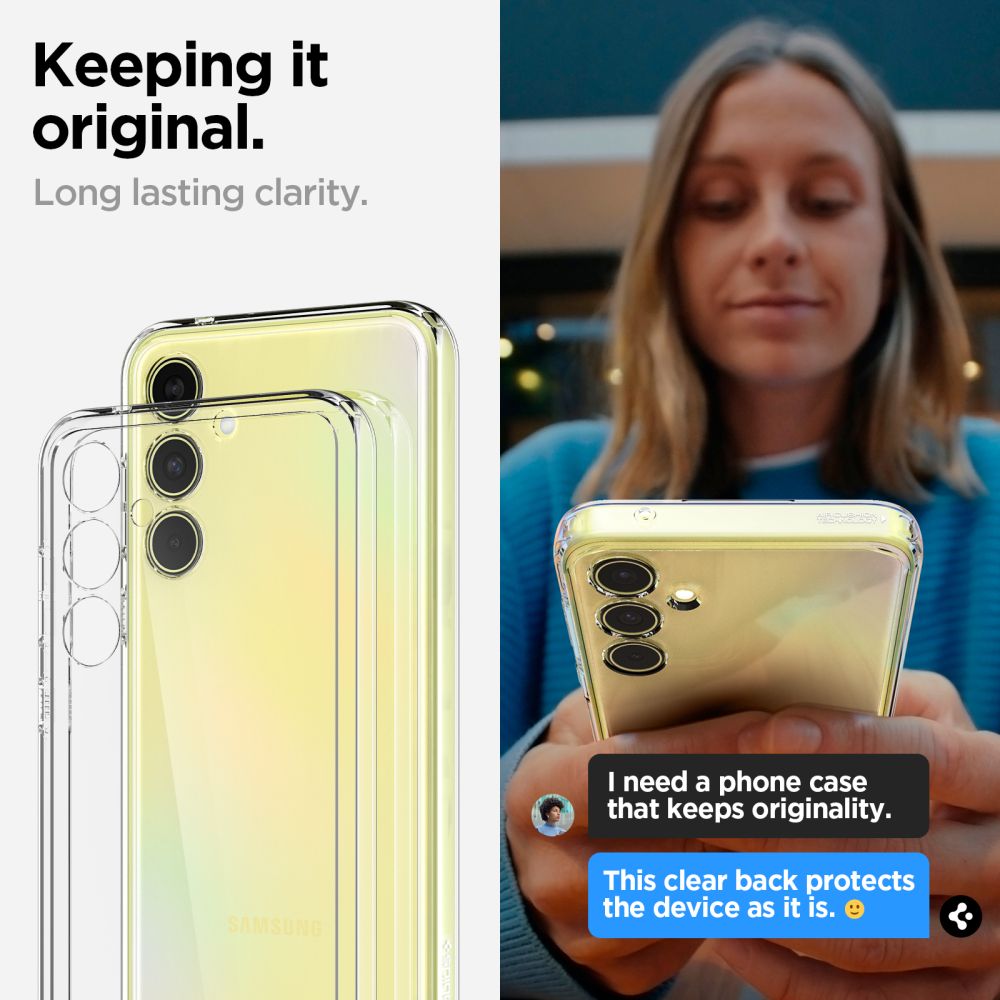 Spigen Samsung Galaxy A35 5G Σκληρή Θήκη με Πλαίσιο Σιλικόνης Ultra Hybrid - Crystal Clear