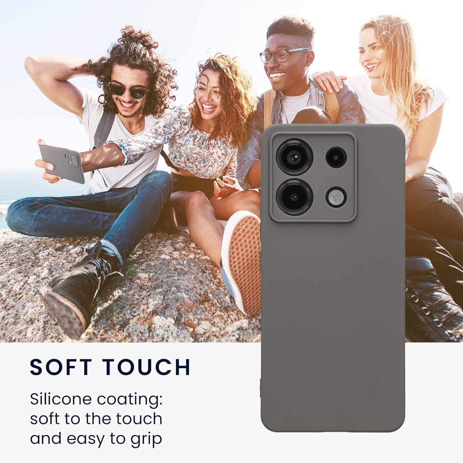 KW Xiaomi Redmi Note 13 Pro 5G / Poco X6 5G Θήκη Σιλικόνης TPU - Stone Dust