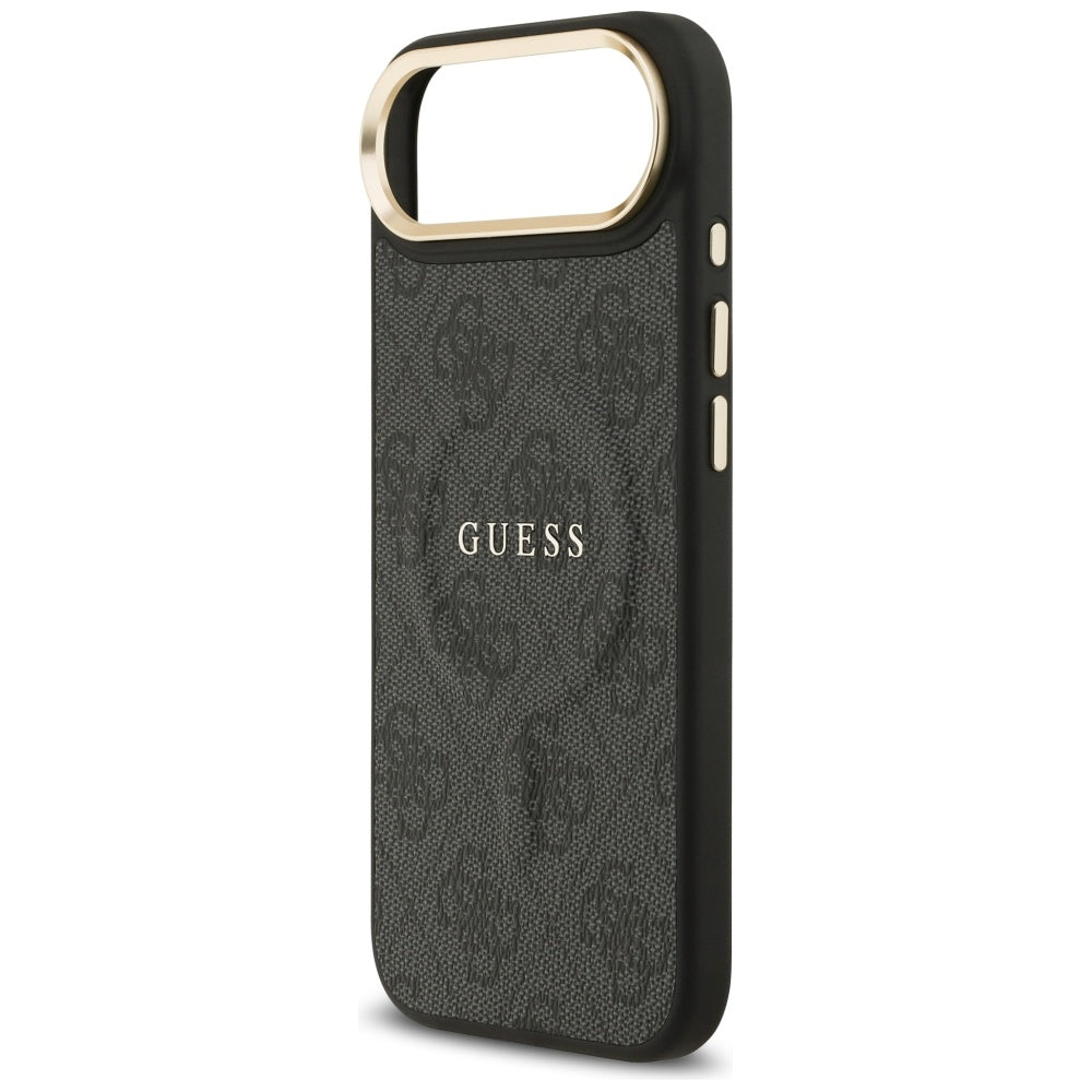 Guess iPhone Air - 4G PU Classic Logo MagSafe - Σκληρή Θήκη με Πλαίσιο Σιλικόνης και Επένδυση Οικολογικού Δέρματος - Black - GUHMP17MP4MSEGCK