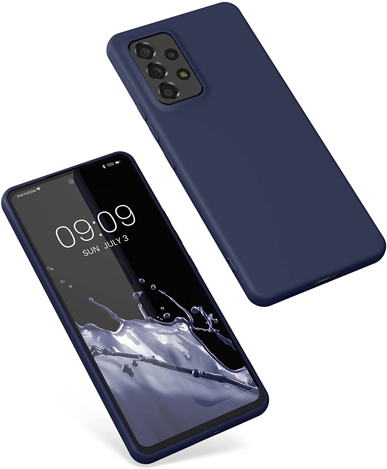 KW Samsung Galaxy A53 5G Θήκη Σιλικόνης Rubberized TPU - Blueberry Blue - 58051.186