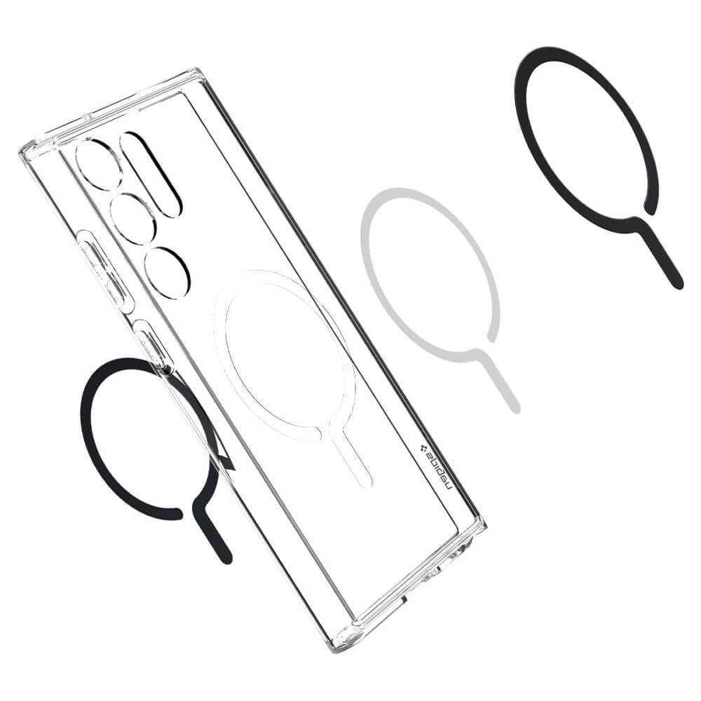 Spigen Samsung Galaxy S23 Ultra - Ultra Hybrid One Tap Ring MagSafe Σκληρή Θήκη με Πλαίσιο Σιλικόνης - Black