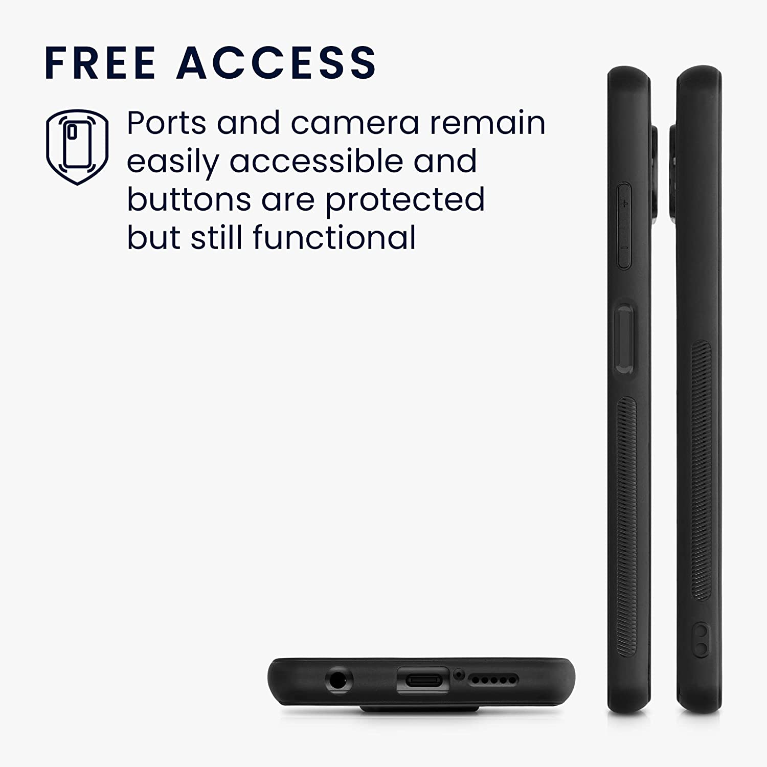 KW Xiaomi Poco X3 NFC / X3 Pro Θήκη από Φυσικό Ξύλο και Carbon - Black / Brown - 56620.01