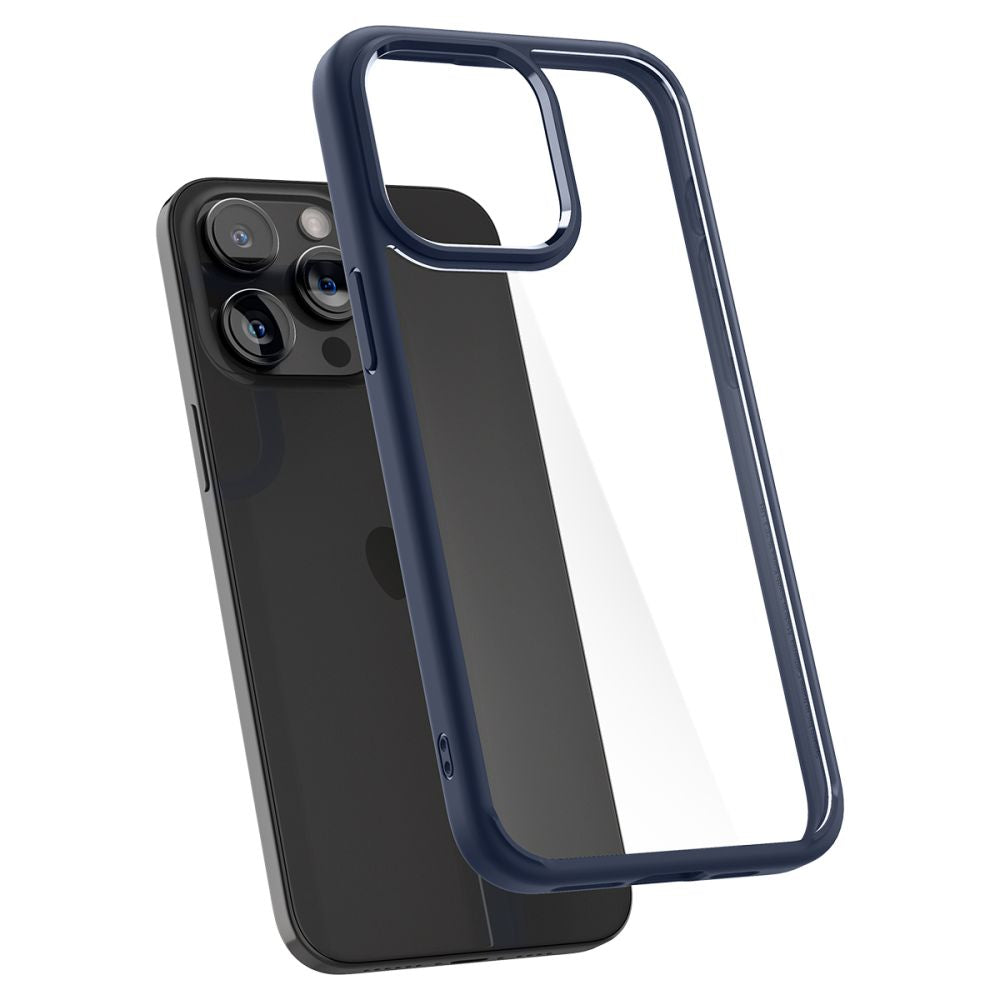 Spigen iPhone 15 Pro Ultra Hybrid Σκληρή Θήκη με Πλαίσιο Σιλικόνης - Navy Blue