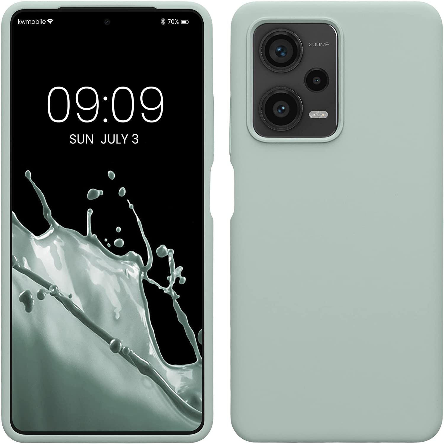 KW Xiaomi Redmi Note 12 Pro+ Θήκη Σιλικόνης Rubberized TPU - Cool Mint - 60691.200