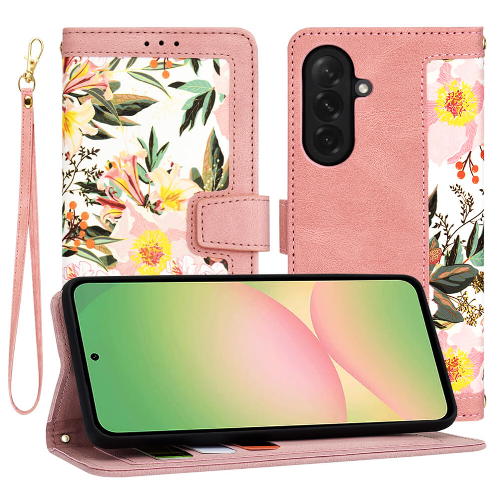 Techsuit Samsung Galaxy A56 5G - FlipCraft - Θήκη Πορτοφόλι από Δερματίνη - Sweetheart Pink
