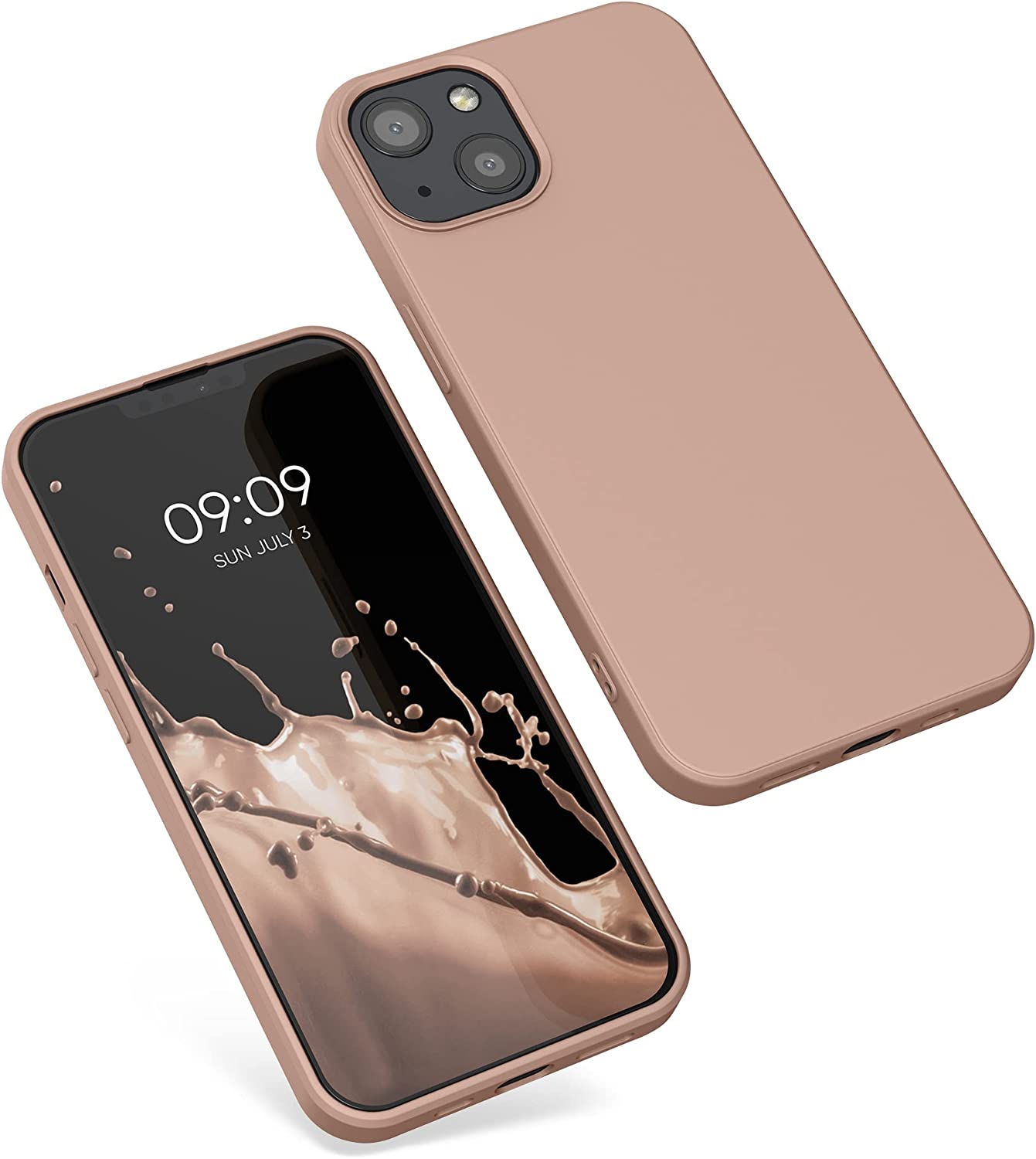 KW iPhone 13 Θήκη Σιλικόνης Rubberized TPU - Orange Clay - 55948.237