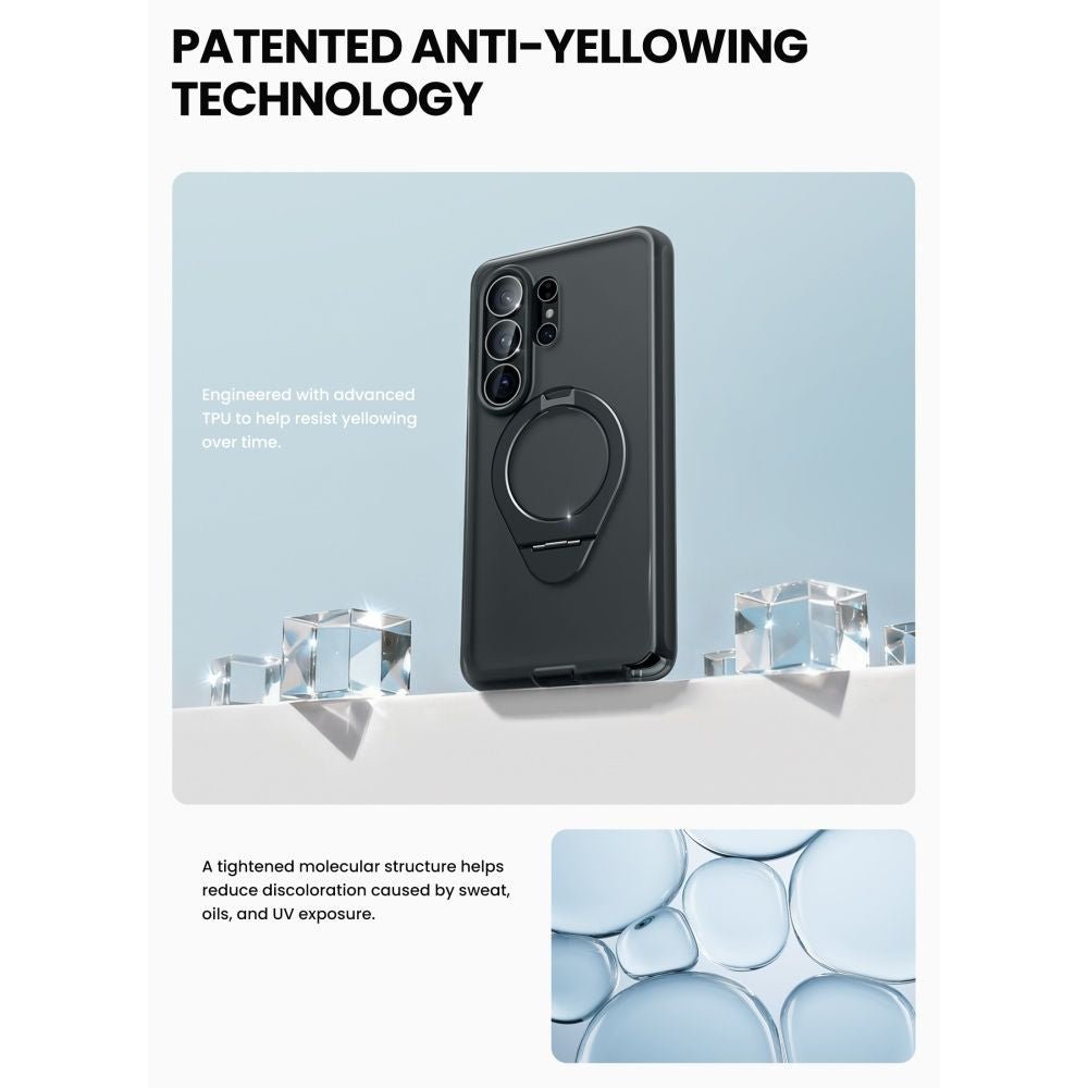 Supcase Samsung Galaxy S26 Ultra - Σκληρή Magsafe Θήκη με Προστασία Οθόνης και Stand - Cosmo Mag - Frost Black