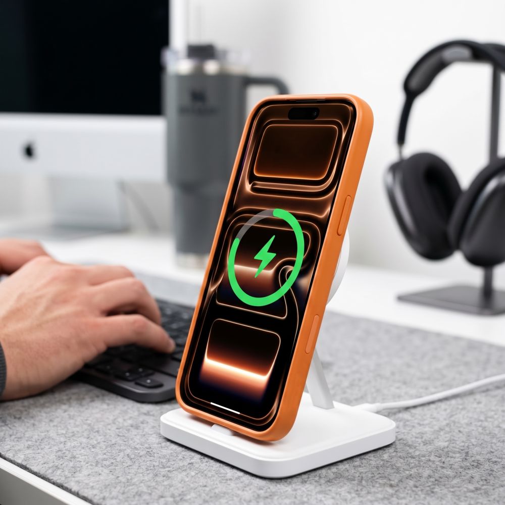 Tech-Protect iPhone 18 Pro Max / iPhone 17 Pro Max - Σκληρή Θήκη με Πλαίσιο Σιλικόνης MagSafe και 2 Αντιχαρακτικά Γυαλιά Οθόνης - MagOne CC - Cosmic Orange / Clear