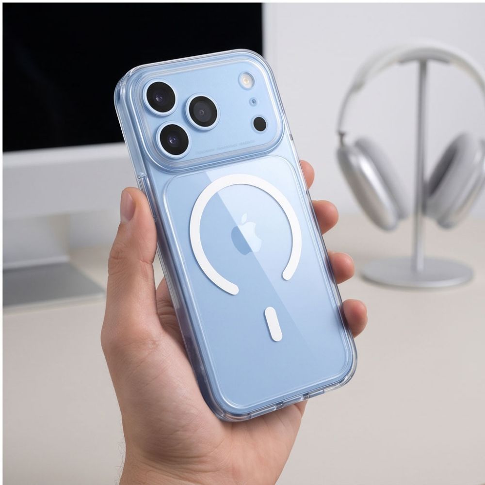 Tech-Protect iPhone 17 Pro Max / iPhone 18 Pro Max - Σκληρή Θήκη με Πλαίσιο Σιλικόνης - MagPeak MagSafe CC - Clear
