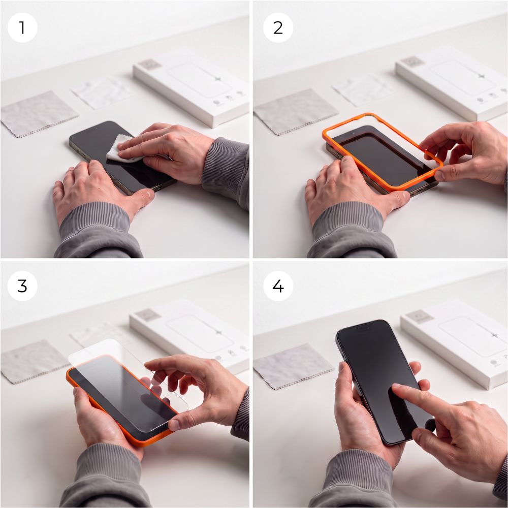 Tech-Protect iPhone 18 Pro Max Easy Set+ - Σετ με 2 Αντιχαρακτικά Γυαλιά Οθόνης με οδηγό και 1 Αντιχαρακτικό Γυαλί για την Κάμερα - Διάφανα
